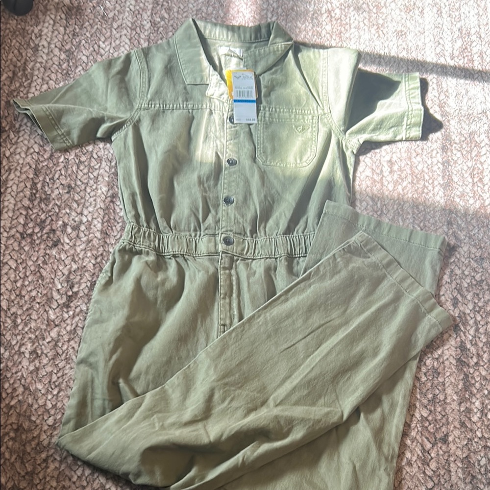 Olive Green girls Jumpsuit